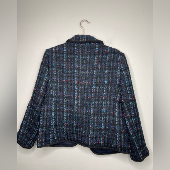 Ann Taylor NWOT Tweed Fringe Collared Career Elegant Blazer Sz 10 Old Money - Picture 6 of 11